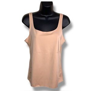 XL Nancy Ganz Beige Tan Slimming Tank Shaping Top Fitted Camisole Stretch